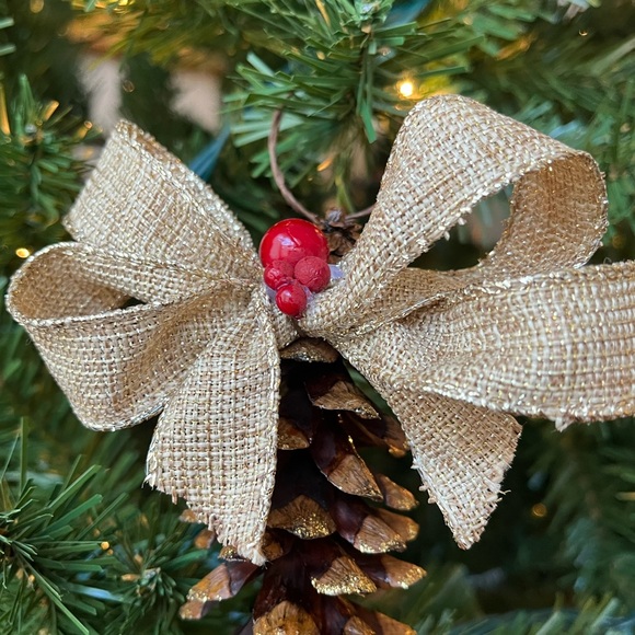 6 Pinecone Ornament Christmas Set - Picture 3 of 5